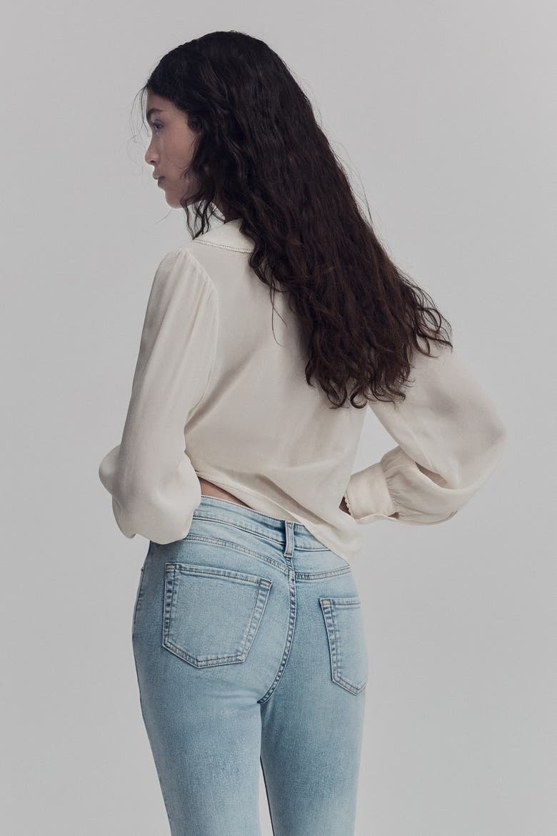 Flared High Jeans, Alternate, color, Light denim blue