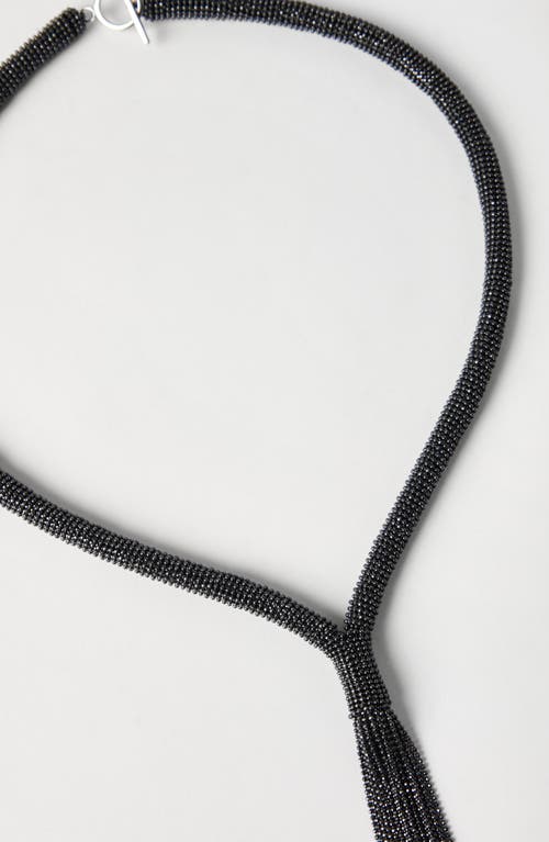 Brunello Cucinelli Monili Tie Necklace In Black