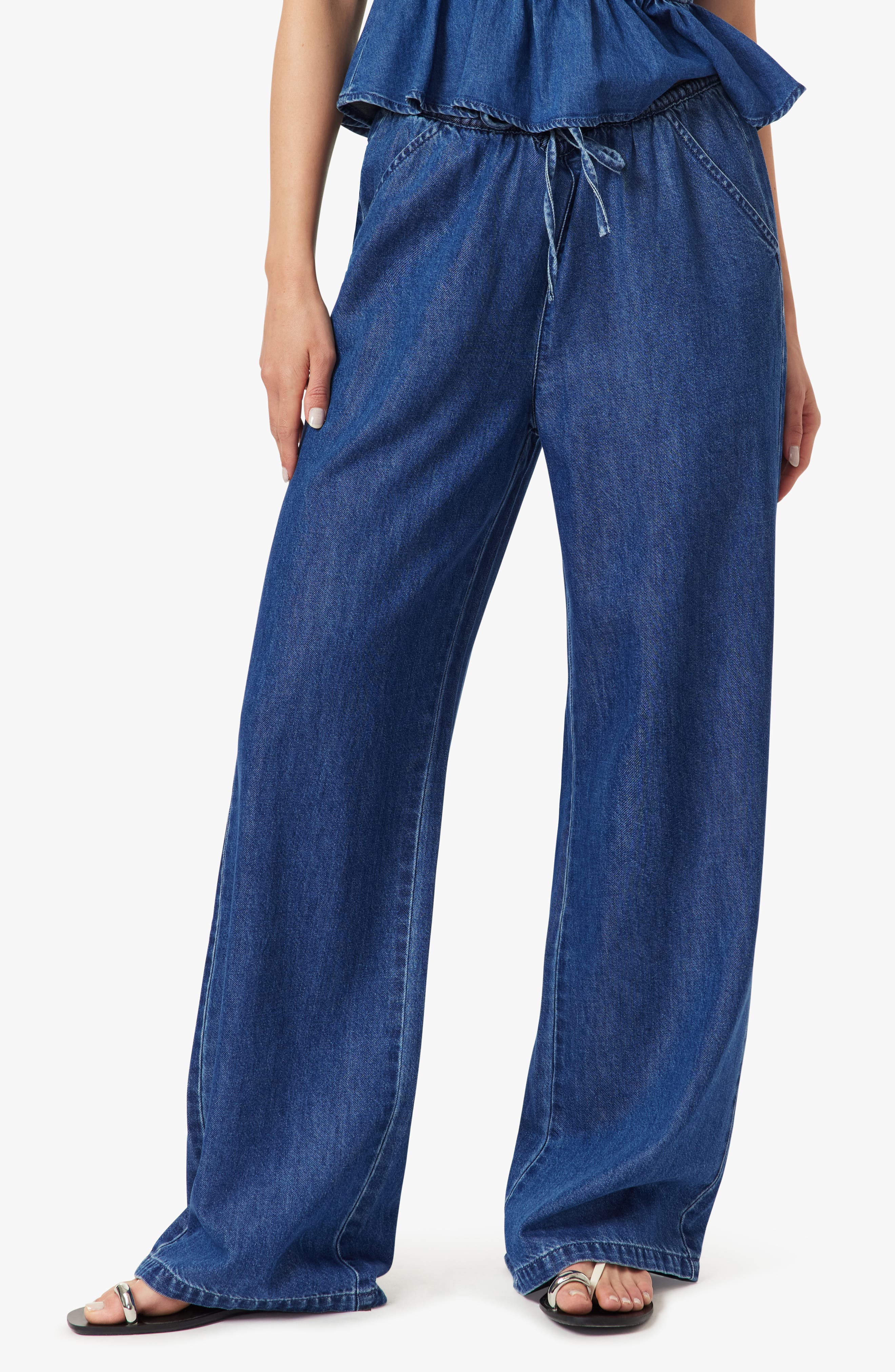 Habitual Drawstring Waist Wide Leg Jeans
