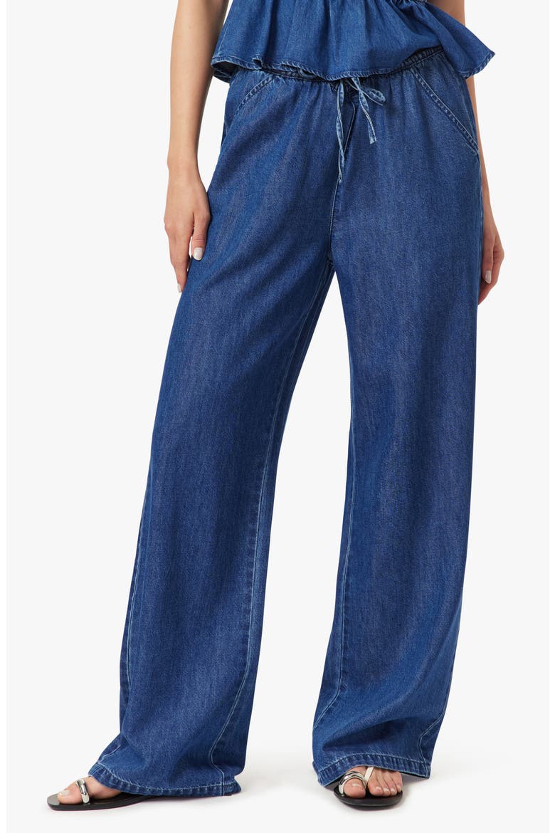 Drawstring Waist Wide Leg Jeans, Main, color, LAGUNA