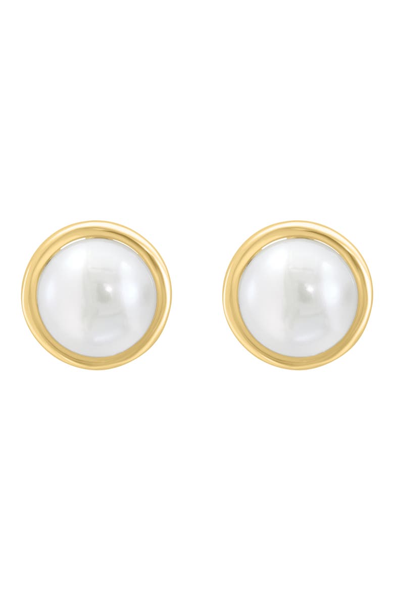 Freshwater Pearl Earrings, Main, color, WHITE
