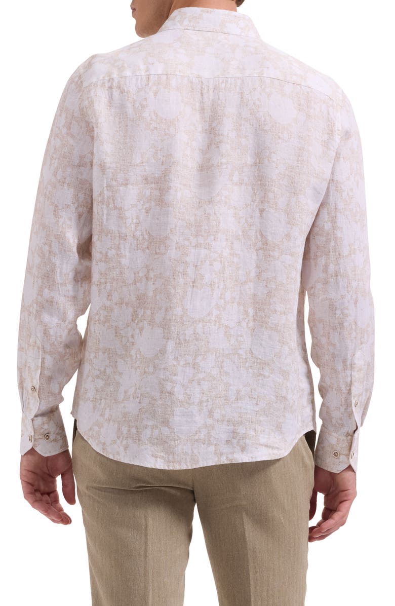 Bugatchi Julian Linen Button-Up Shirt, Alternate, color, Desert