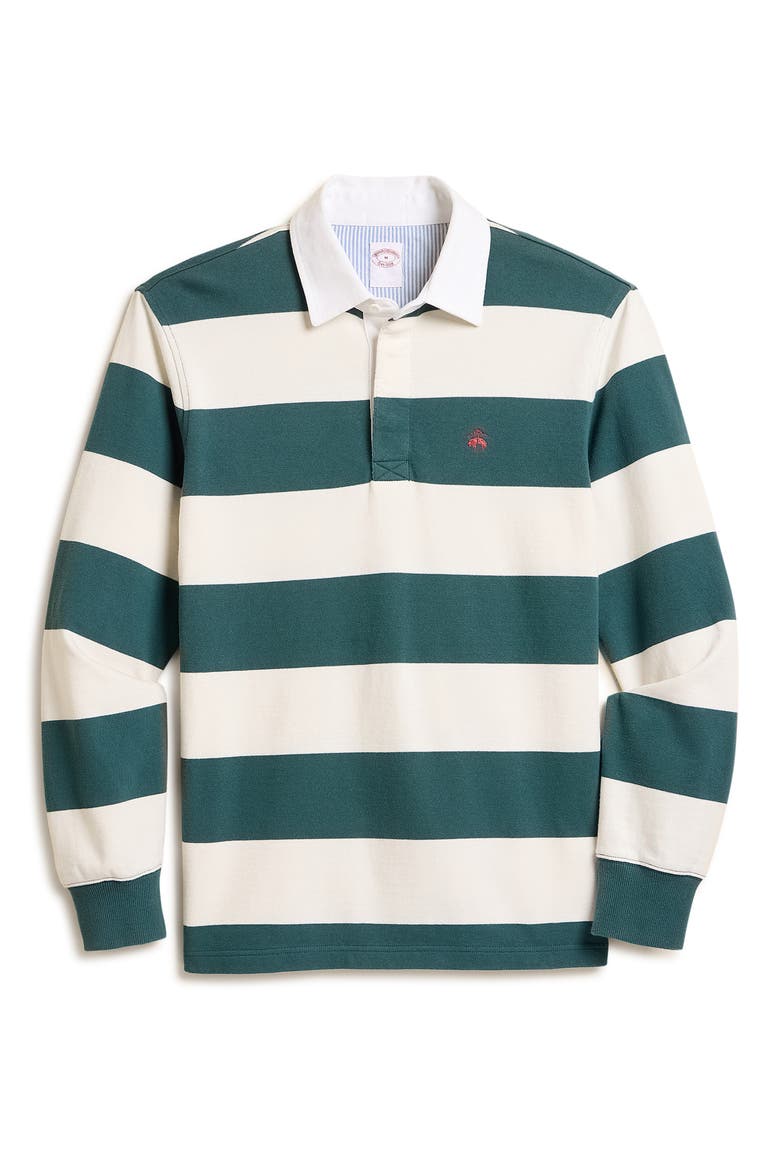 Stripe Rugby Shirt, Alternate, color, CREAM/ GREEN