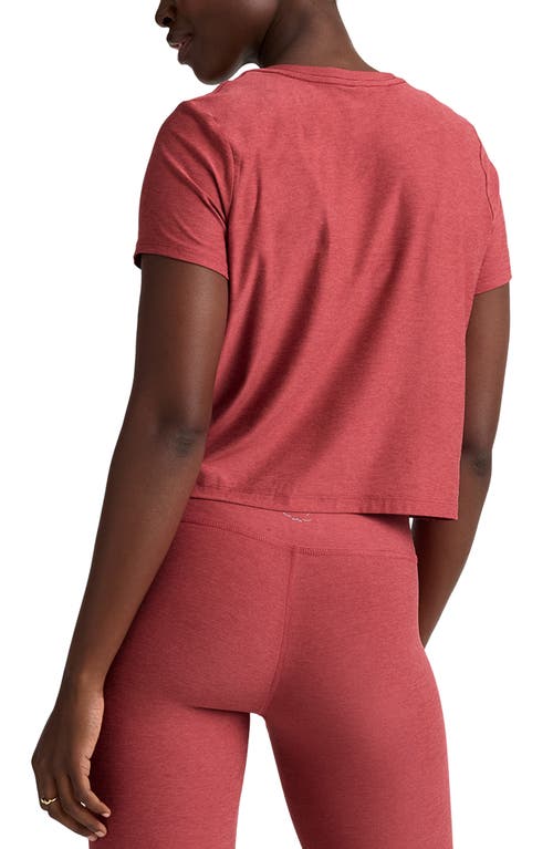 Beyond Yoga Featherweight Supreme Crop T-shirt In Red