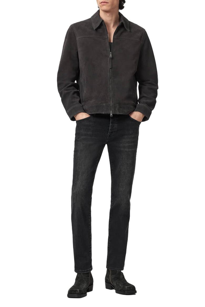 Rhone Suede Jacket, Alternate, color, ANTHRACITE GREY