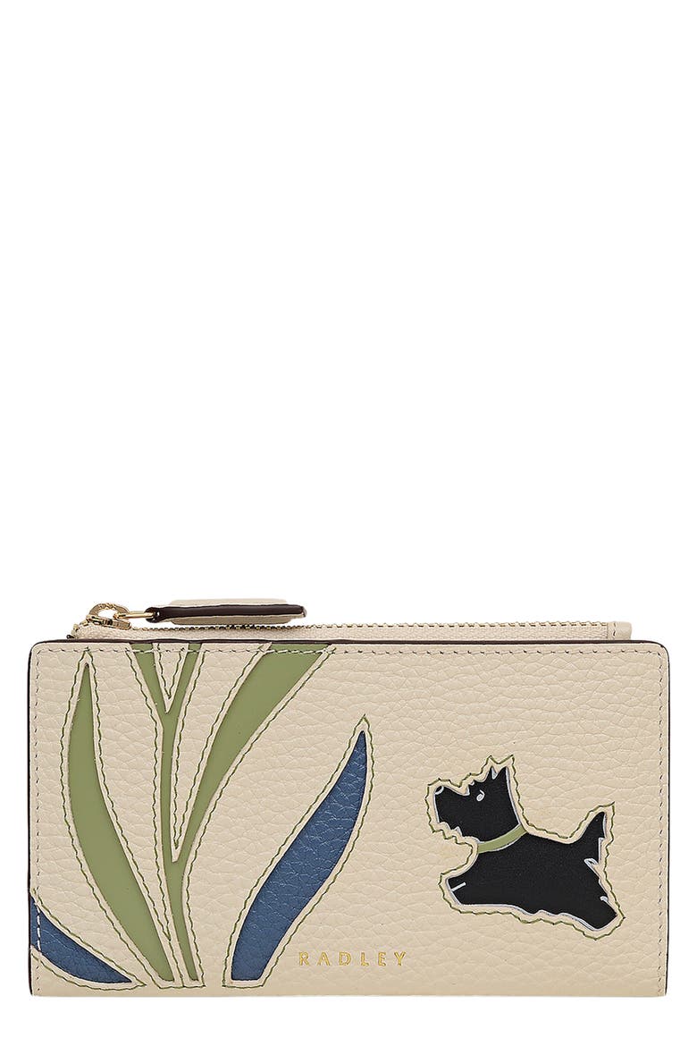 Among the Trees Medium Zip Top Leather Bifold Wallet, Main, color, SALT