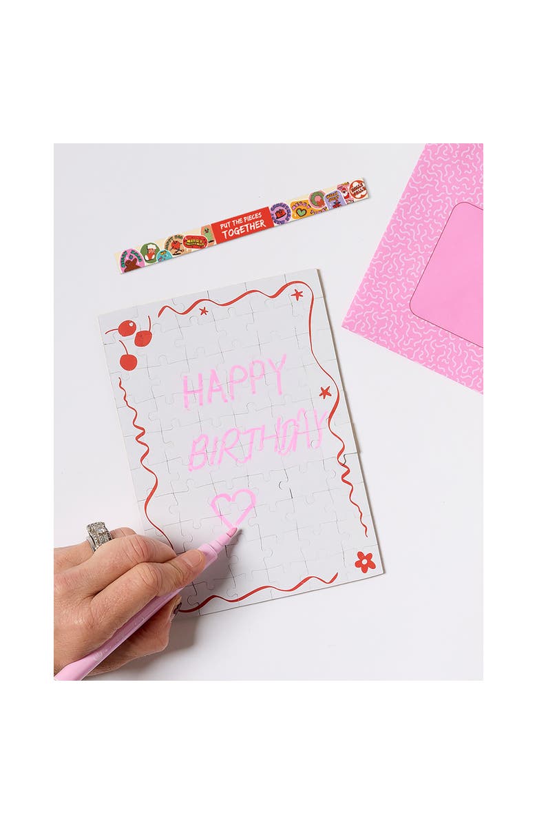Journey of Something Sweet Birthday Greeting Card Jigsaw Puzzle, 6.9 x 5 Inches, Alternate, color, Multicolored