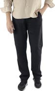 JACHS Straight Fit Linen Blend Pants