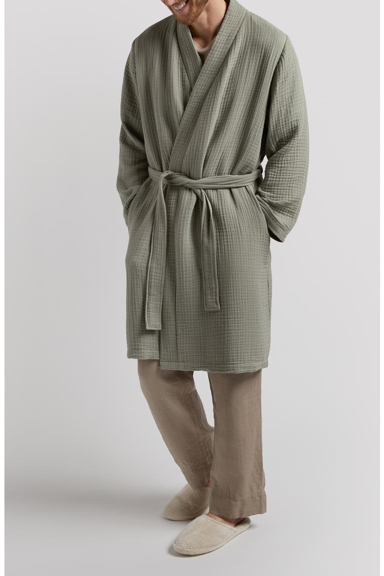 Gender Inclusive Cloud Cotton Robe, Main, color, MOSS