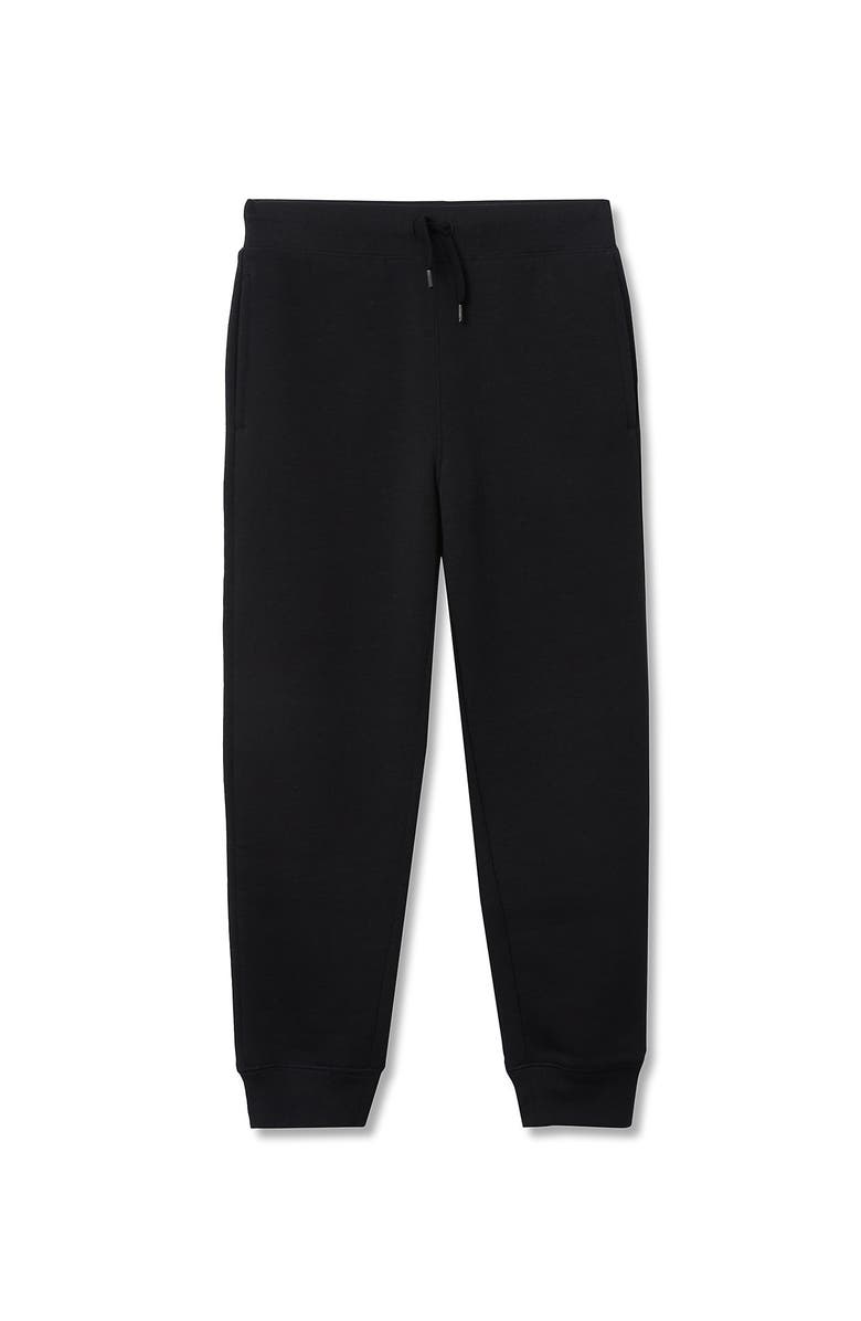 Lands' End Kids Iron Knee Fleece Jogger Sweatpants, Main, color, True Black