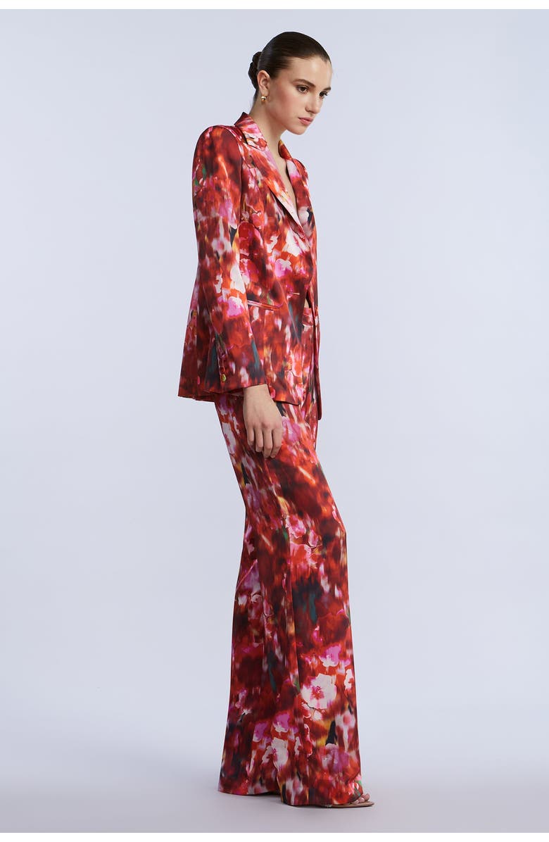 BCBGMAXAZRIA Washed Floral Pant, Alternate, color, Washed Rose Chili Pepper Print