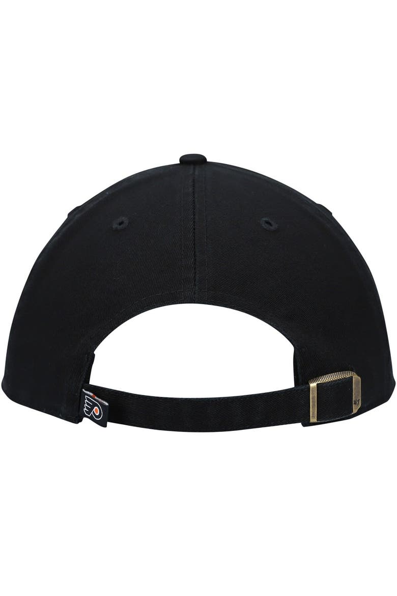 Men's '47 Black Philadelphia Flyers Team Clean Up Adjustable Hat, Alternate, color, Black