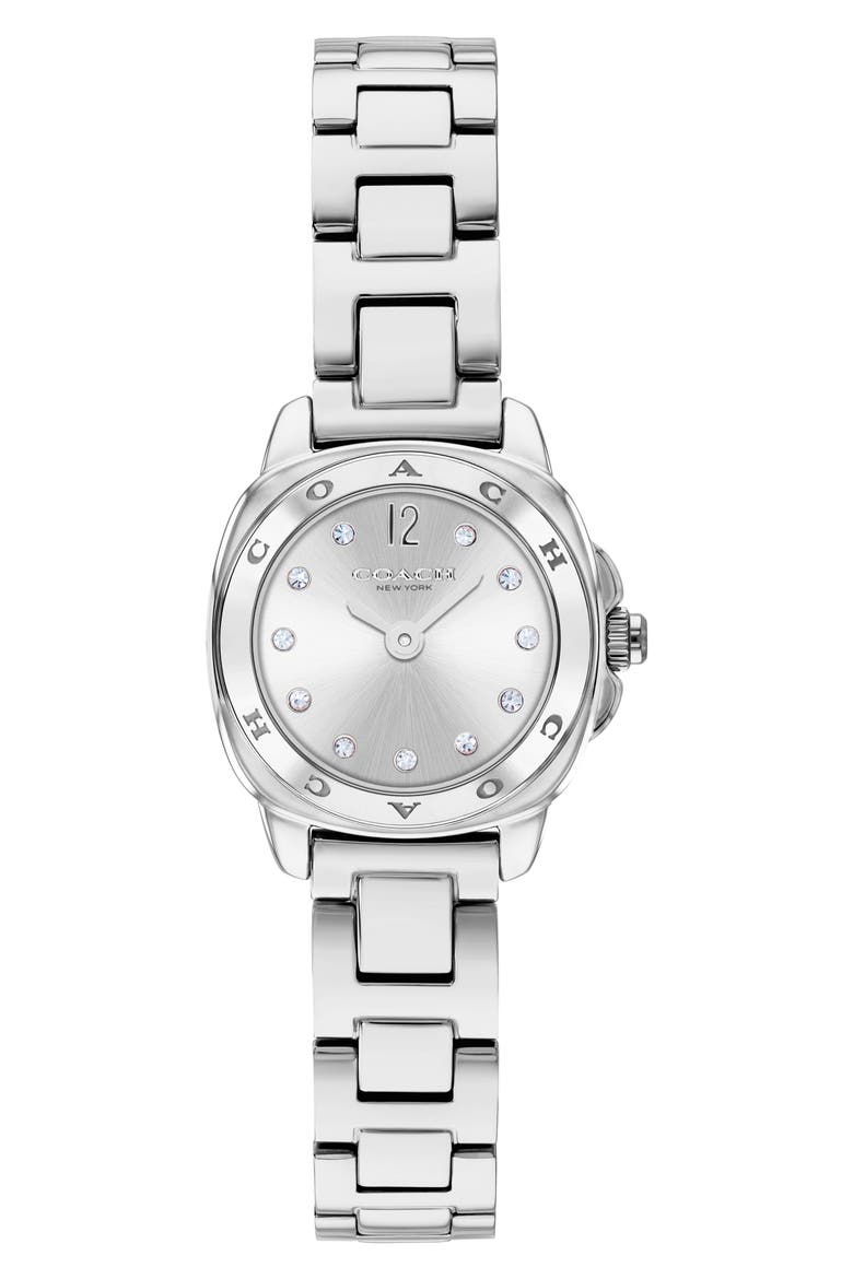 Kitt Crystal Bracelet Watch, 21mm, Main, color, SILVER WHITE