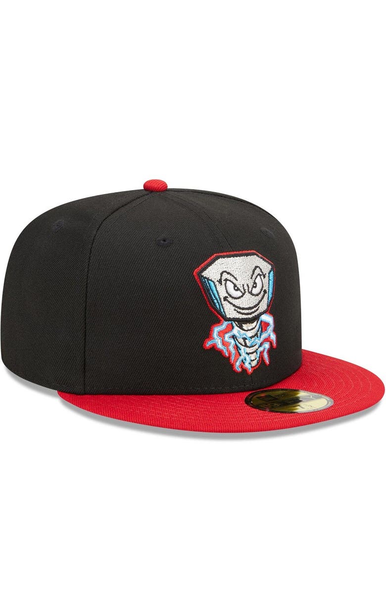 New Era Men's New Era Black/Red Lansing Lugnuts Marvel x Minor League 59FIFTY Fitted Hat, Alternate, color,