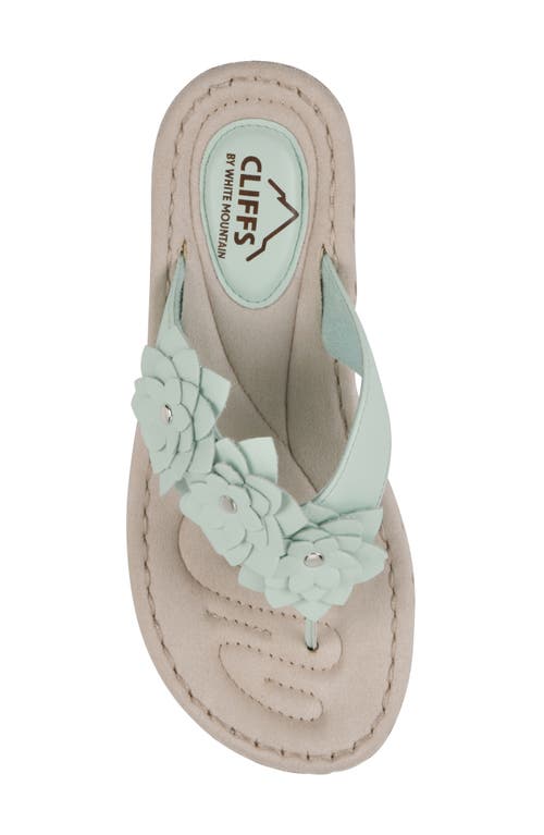 Cliffs By White Mountain Content Wedge Sandal In Mint Smooth