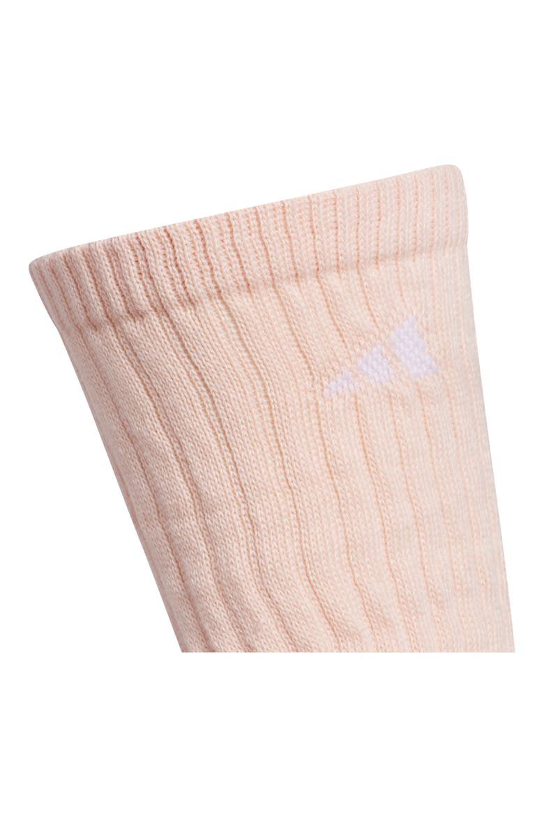 Scrunch Athletic 3-Pack Crew Socks, Alternate, color, BLUSH PINK/ WHITE/ BEIGE