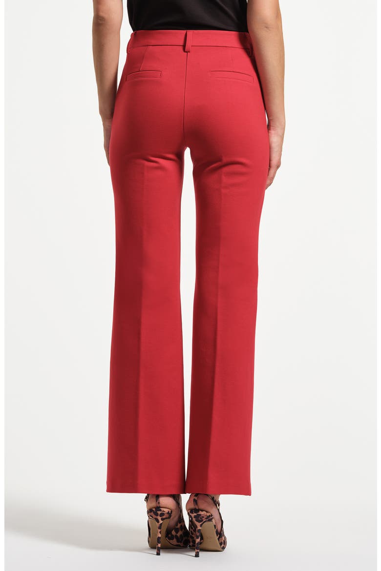 Flare Ponte Pants, Alternate, color, RED