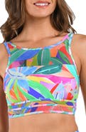 La Blanca Tropi-Flage High Neck Bikini Top