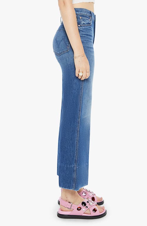 Mother Undercover Sneak Wide Leg Jeans In Rags To Riches In Blue
