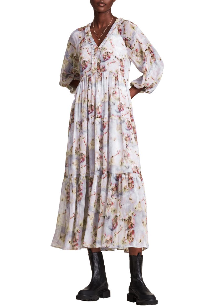 Trude Vimur Midi Dress, Alternate, color, ICE BLUE
