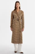 LAMARQUE Leslie | Tiger Print Trench Coat