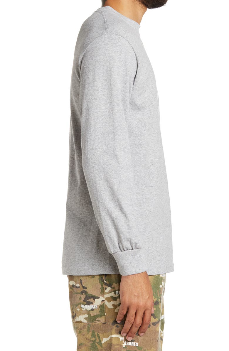 PLEASURES Men's Long Sleeve Graphic Logo T-Shirt, Alternate, color, 