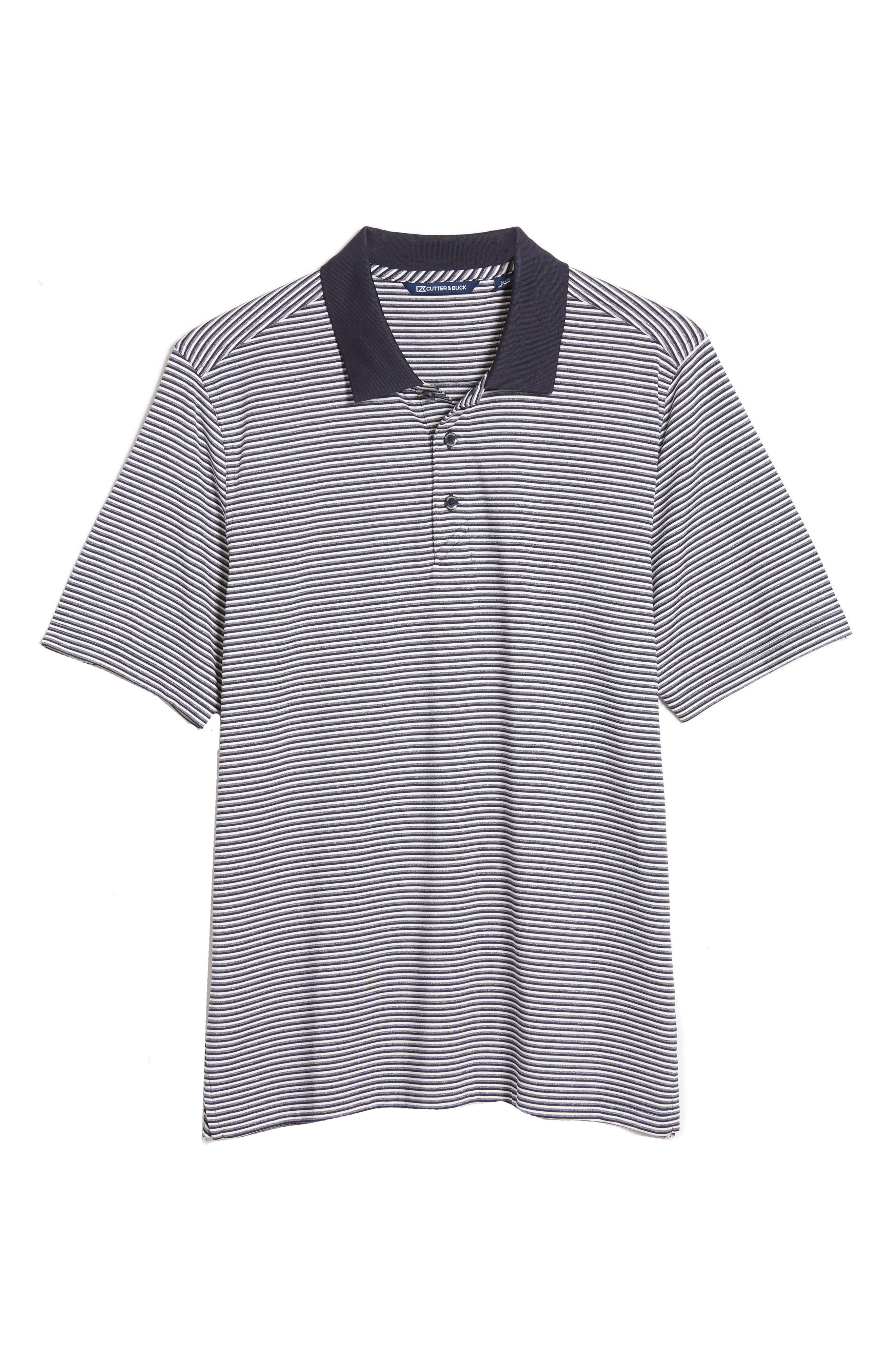 Cutter & Buck Forge DryTec Stripe Performance Polo in Liberty Navy 
