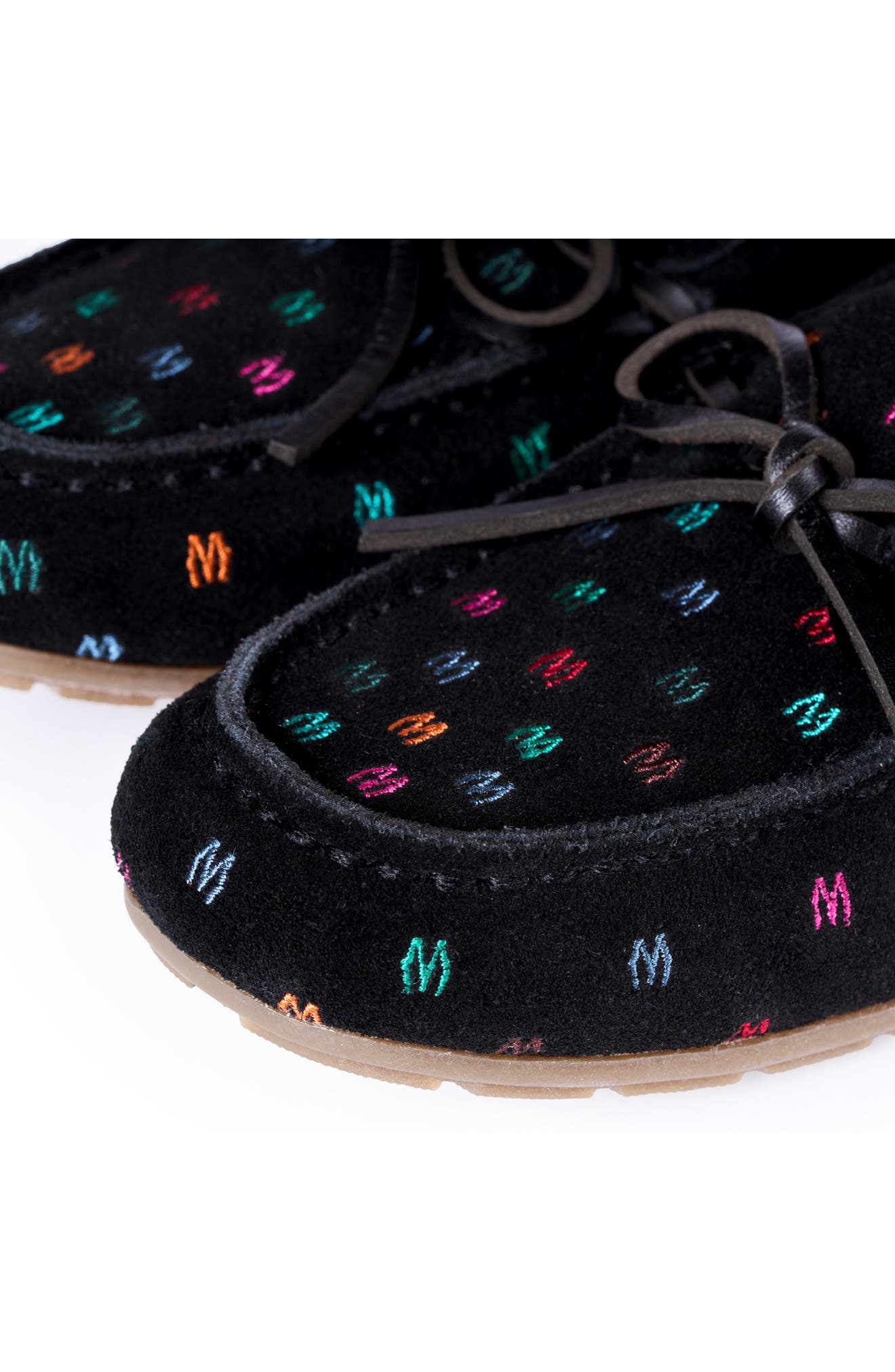 Embroidered Suede Moccasin, Alternate, color, BLACK EMBROIDERY
