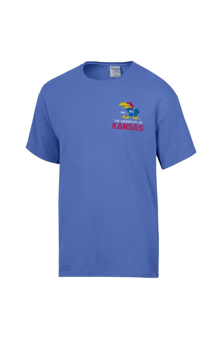 Comfort Wash Men's Comfort Wash Royal Kansas Jayhawks Vintage Logo T-Shirt, Alternate, color, 