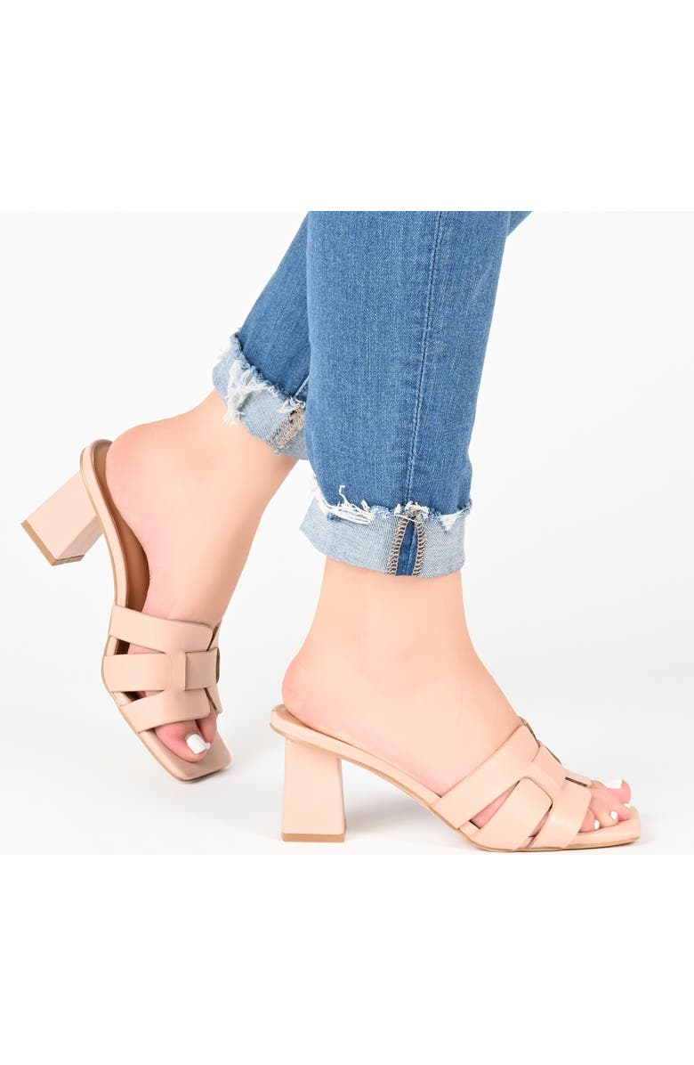 Journee Collection Renatta Mule Sandal, Alternate, color, Off White