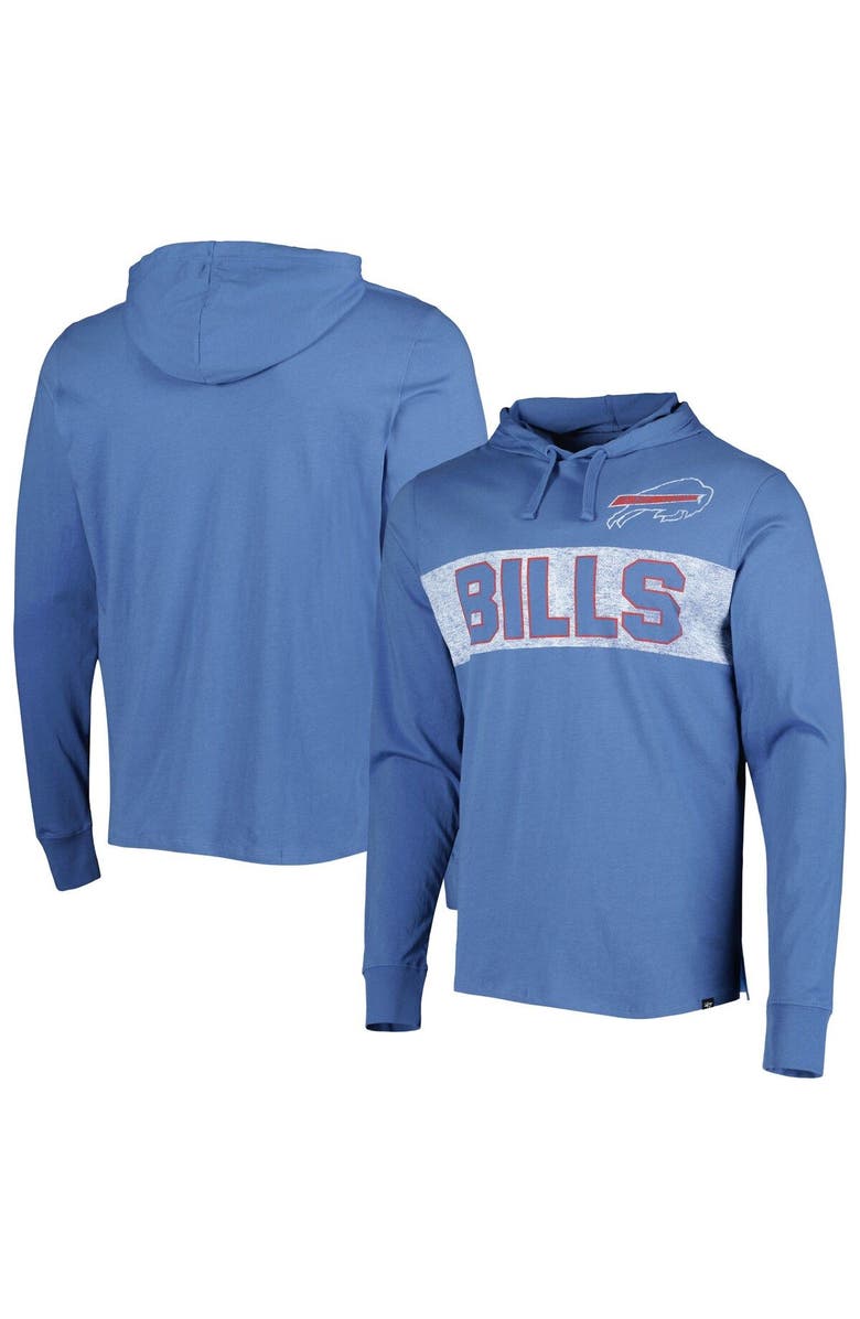 '47 Men's '47 Royal Buffalo Bills Field Franklin Hooded Long Sleeve T-Shirt, Main, color, Royal