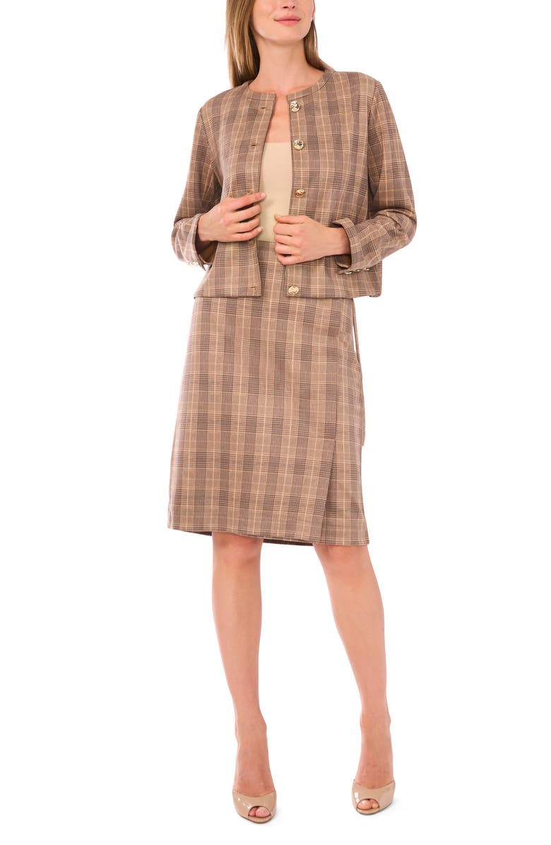 Ted Baker Plaid Jacket, Alternate, color, Brown/ Black