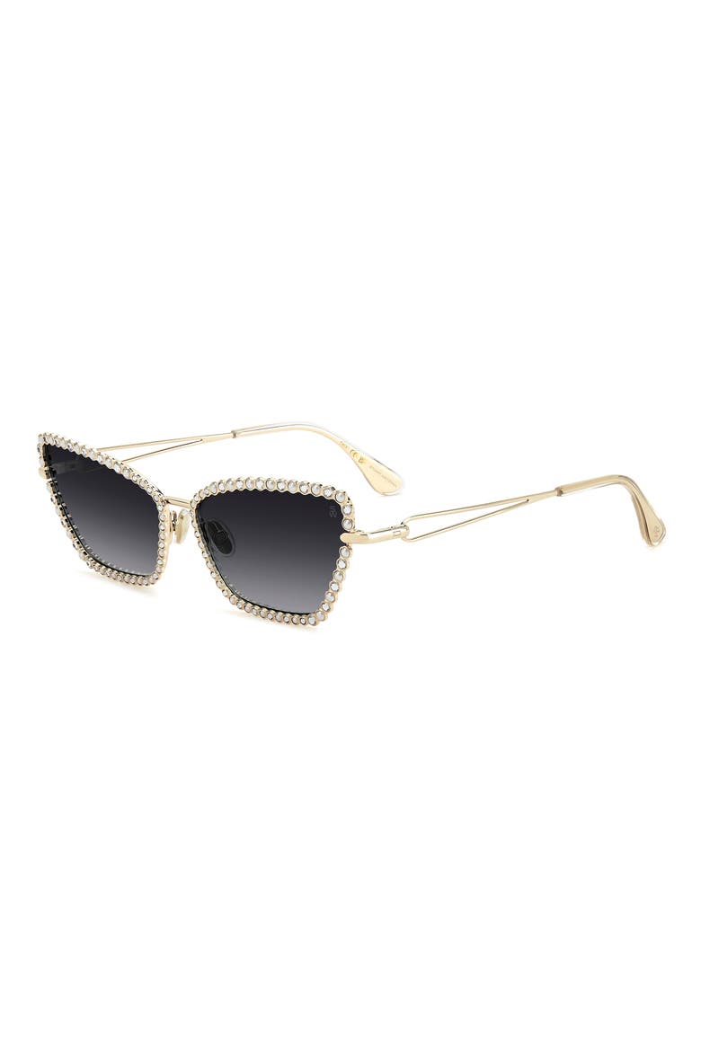 53mm Cat Eye Sunglasses, Alternate, color, LIGHT GOLD/ DARK GREY SF