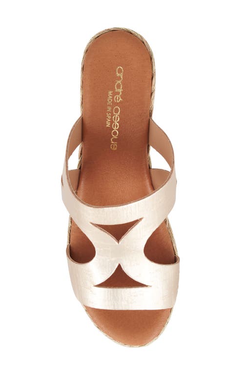 Andre Assous Addison Espadrille Wedge Sandal In Platino