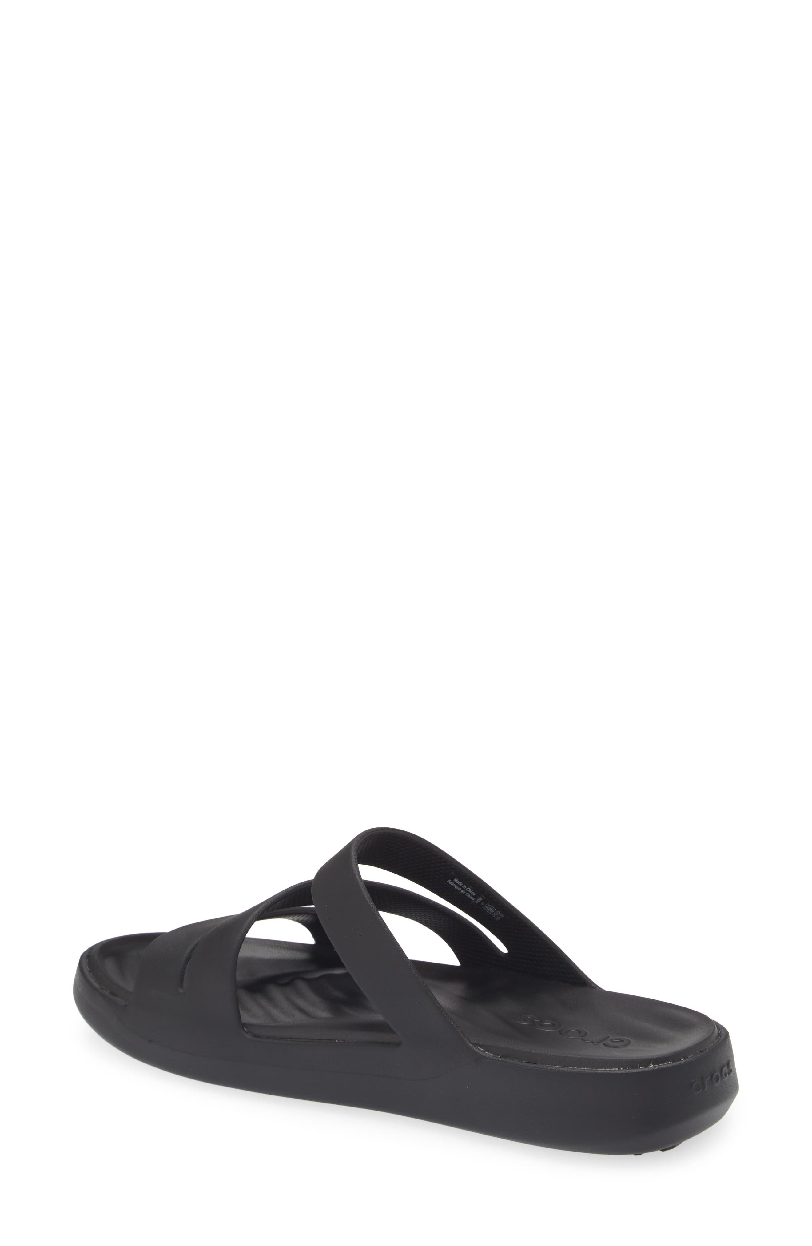 CROCS Getaway Waterproof Strappy Slide Sandal, Alternate, color, Black