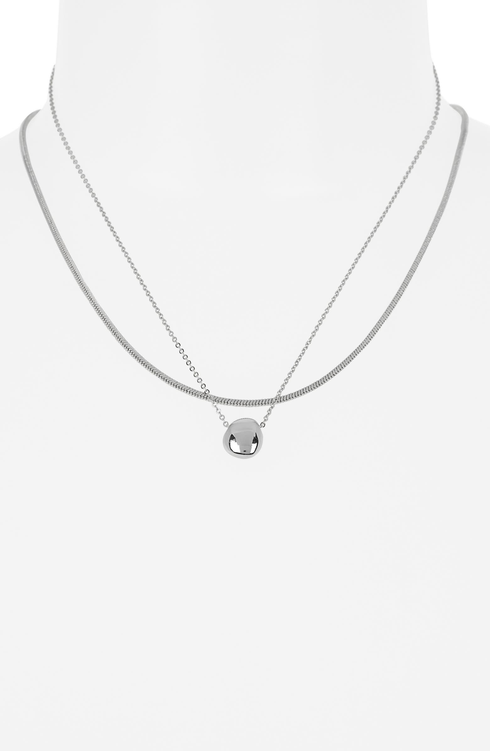 NORDSTROM RACK Set of 2 Demi Fine Chain Pendant Necklaces | Nordstromrack