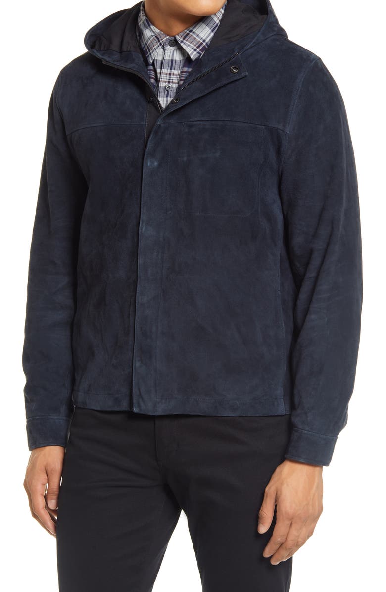 Vince Zip-Up Suede Shirt Jacket, Alternate, color, 