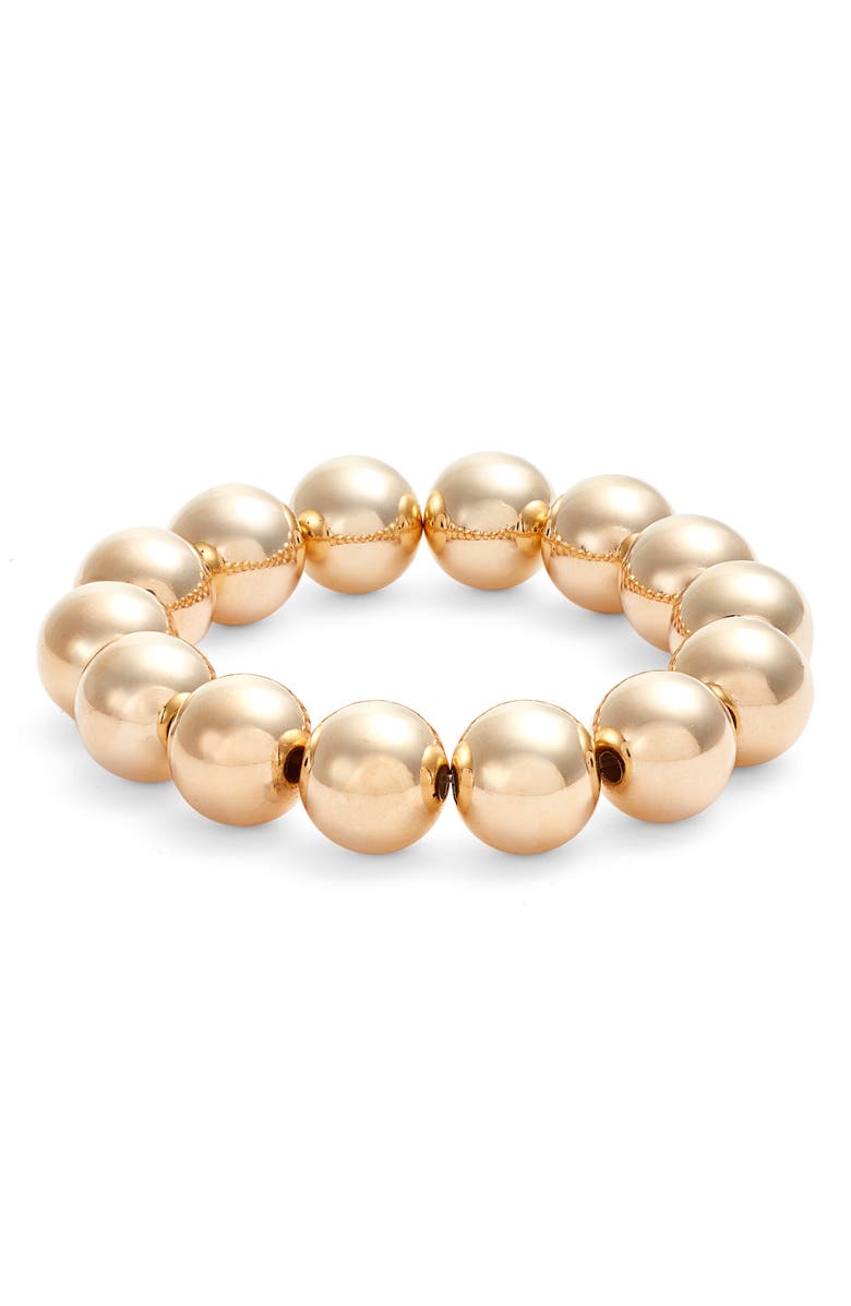 SHYMI Beaded Ball Stretch Bracelet, Main, color, Gold