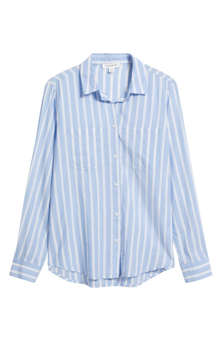 beachlunchlounge Annalisa Stripe Shirt, Alternate, color, Shoreline