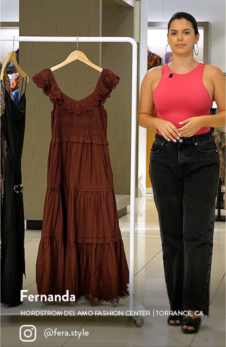 Lucie Embroidered Cotton Midi Dress, sales video thumbnail