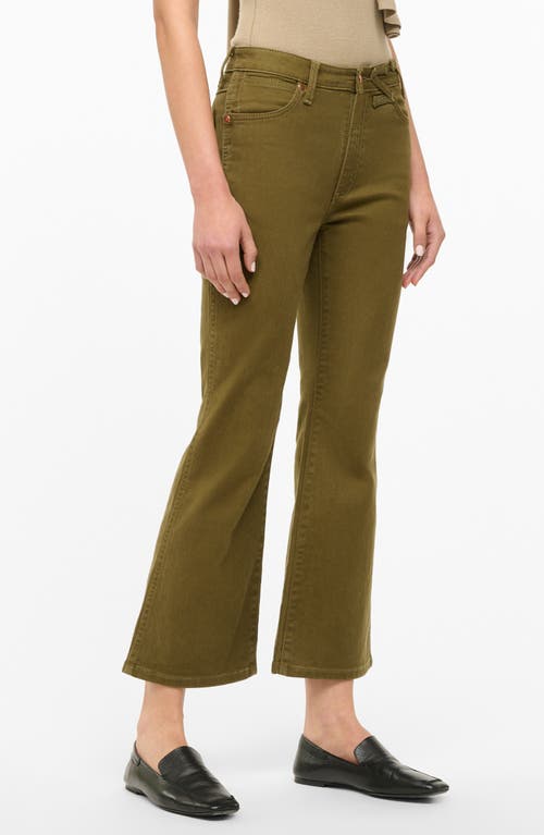 Staud X Wrangler The Loose Sergeant Green Wide Leg Jean In Sergeant Green