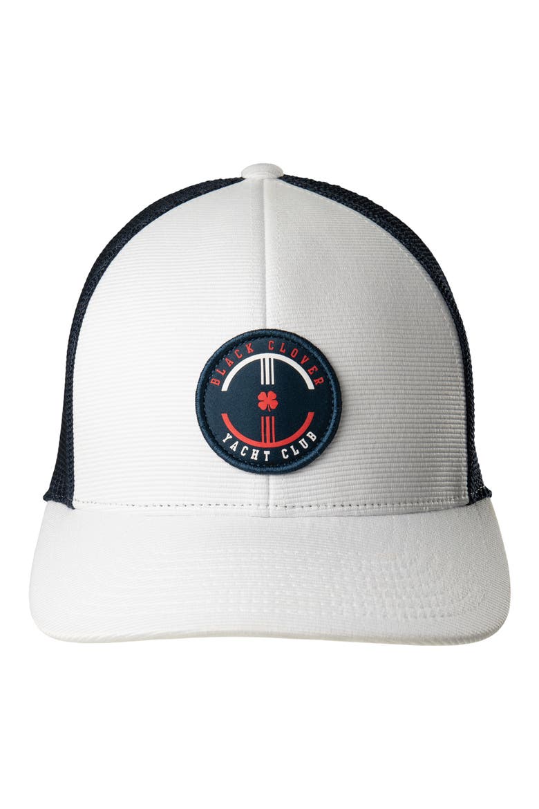 Yacht Club Patch Snapback Cap, Main, color, WHITE