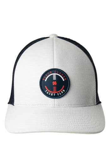 Black Clover Yacht Club Patch Snapback Cap In White