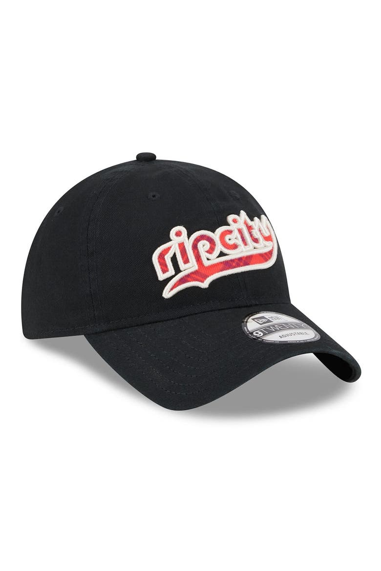 Men's New Era  Black Portland Trail Blazers 2023/24 City Edition 9TWENTY Adjustable Hat, Alternate, color, Black