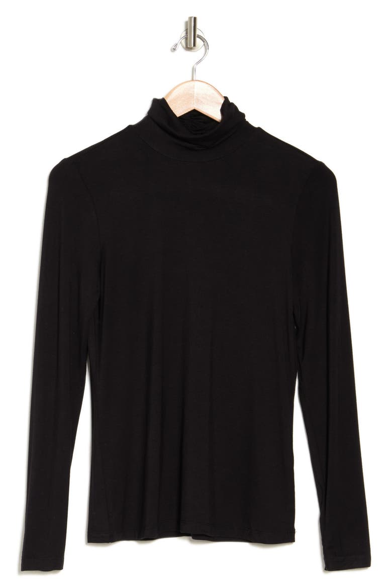 Long Sleeve Knit Turtleneck Top, Alternate, color, BLACK