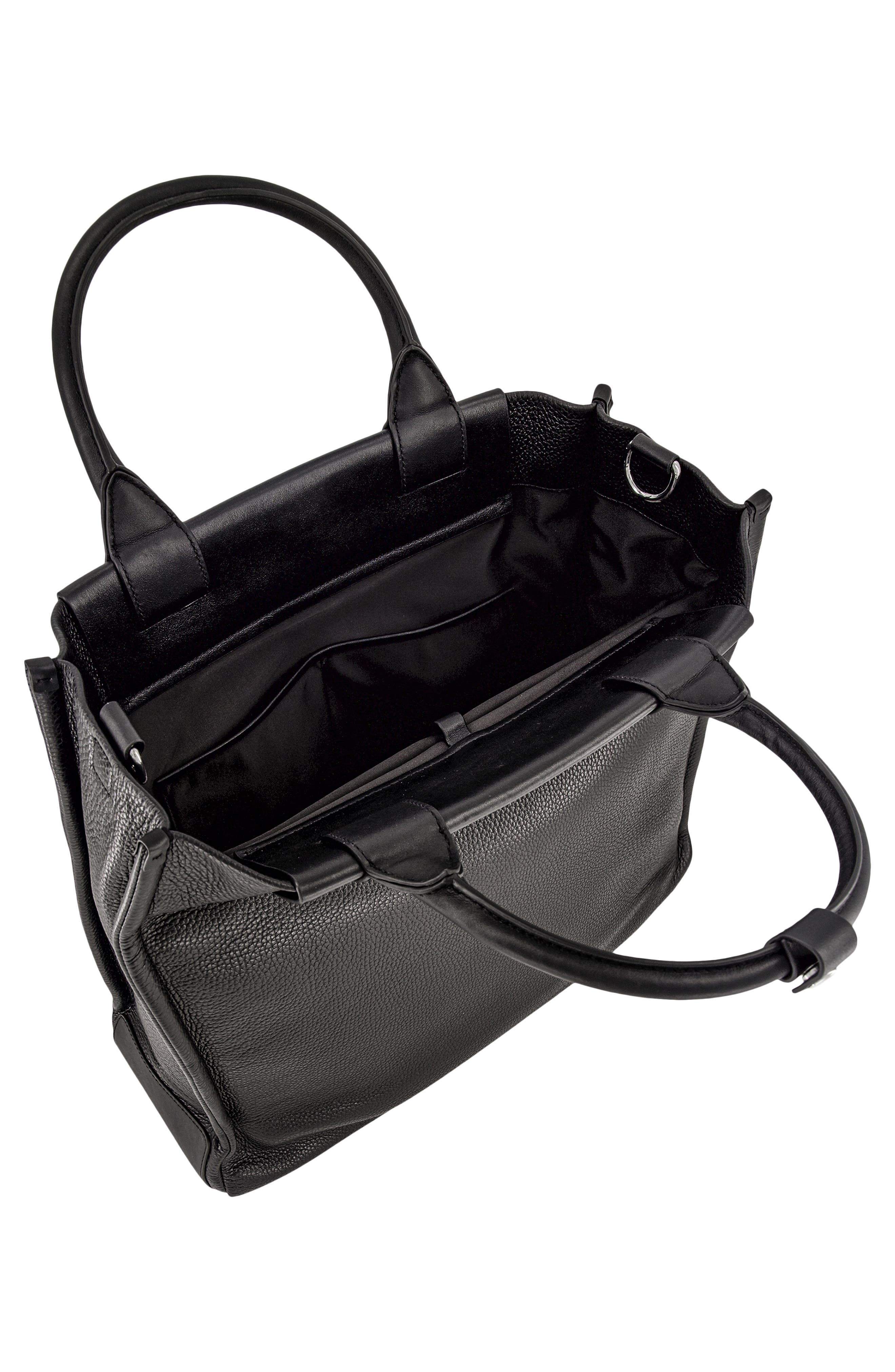 Vince Nordhelm Leather Tote, Alternate, color, Black