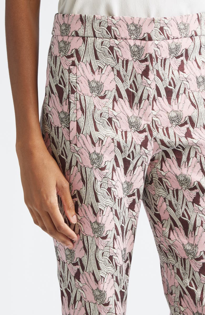 Veronica Beard Arte Crop Pants, Alternate, color, Raisin Multi