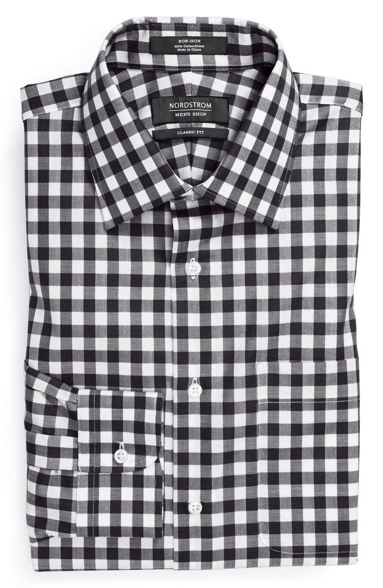 NORDSTROM MEN'S SHOP Nordstrom Classic Fit Non-Iron Check Dress Shirt, Main, color, 