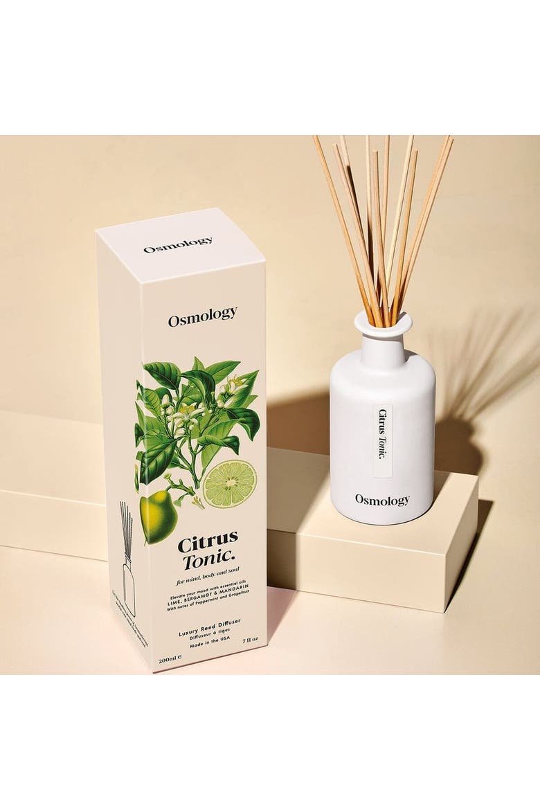 Citrus Tonic Reed Diffuser - Lime Bergamot and Mandarin, Alternate, color, white