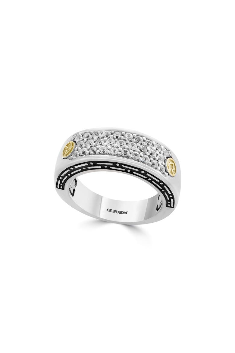 Diamond Pavé Two Tone Ring - 1.03ctw, Main, color, WHITE